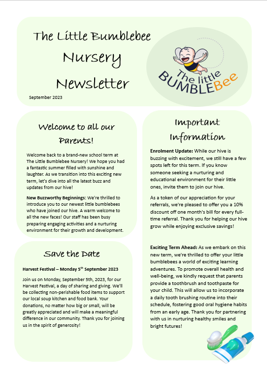 september newsletter